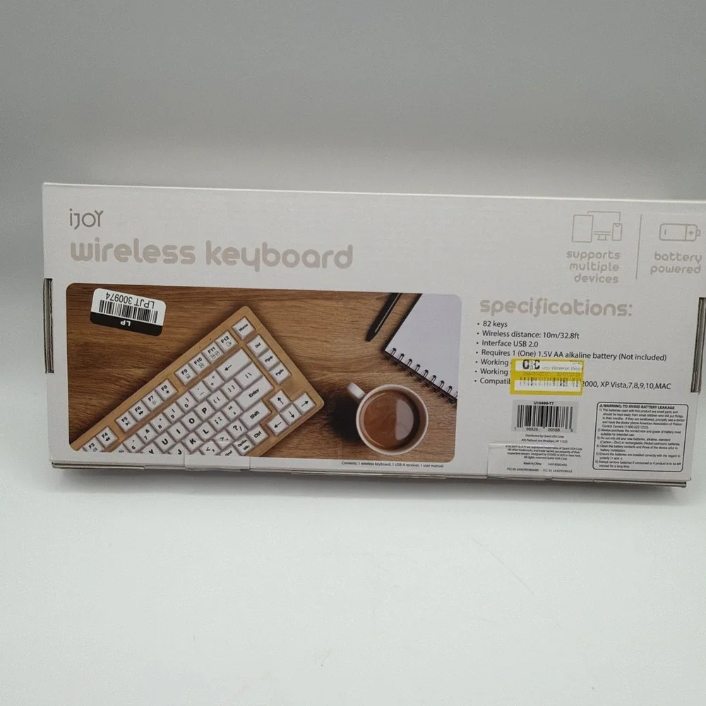 iJoy Wireless Wooden Keyboard NEW